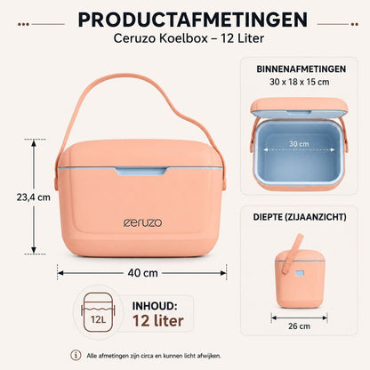 Ceruzo Koelbox 12 Liter - Trendy Roze