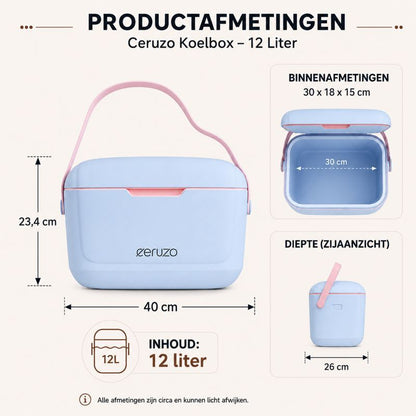 Ceruzo Koelbox 12 Liter - Trendy Blauw