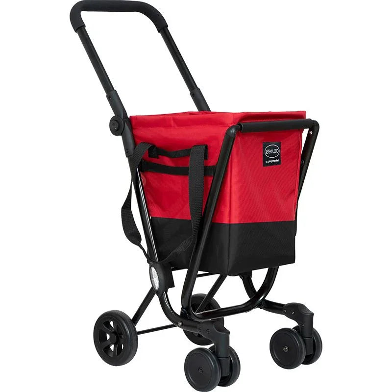 Ceruzo By Playmarket Easy Go Boodschappentrolley  - Zwart-Rood