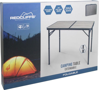 Redcliffs Campingtafel - 90X60 Cm - Hoogte Verstelbaar