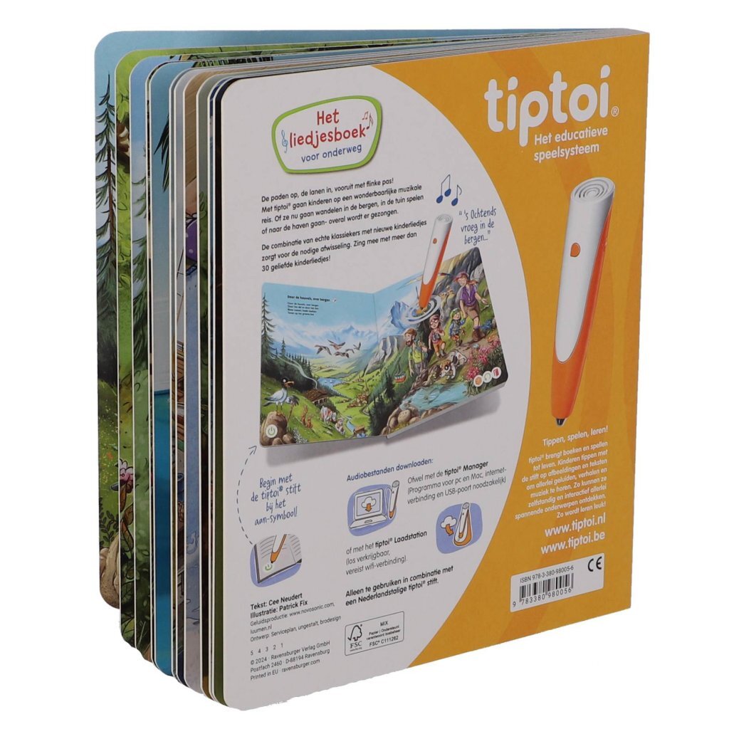 Tiptoi Liedjesboek Voor Onderweg