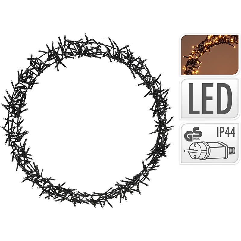 Ceruzo Kerstring Verlicht - 400 Led - Ø48 Cm - Extra Warm Wit - 8 Lichtfuncties - Timer- Voor Binnen En Buiten