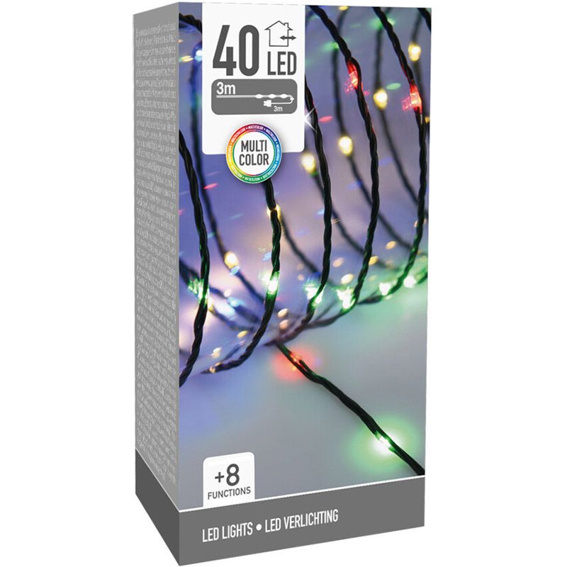 Led Verlichting 40 Led - 3 Meter - Multicolor - 8 Lichtfuncties - Soft Wire