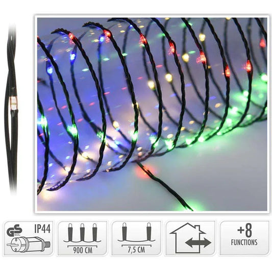Led Verlichting 120 Led - 9 Meter - Multicolor - 8 Lichtfuncties - Soft Wire