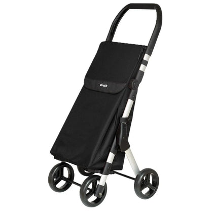 Duett Muuvi Up Boodschappentrolley - Tasinhoud 46L - 4 Wielen - Opvouwbaar - Zwart