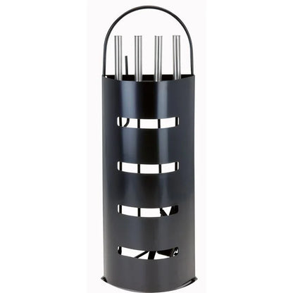 Home&Styling Openhaardset Rvs Zwart - 5 Delig