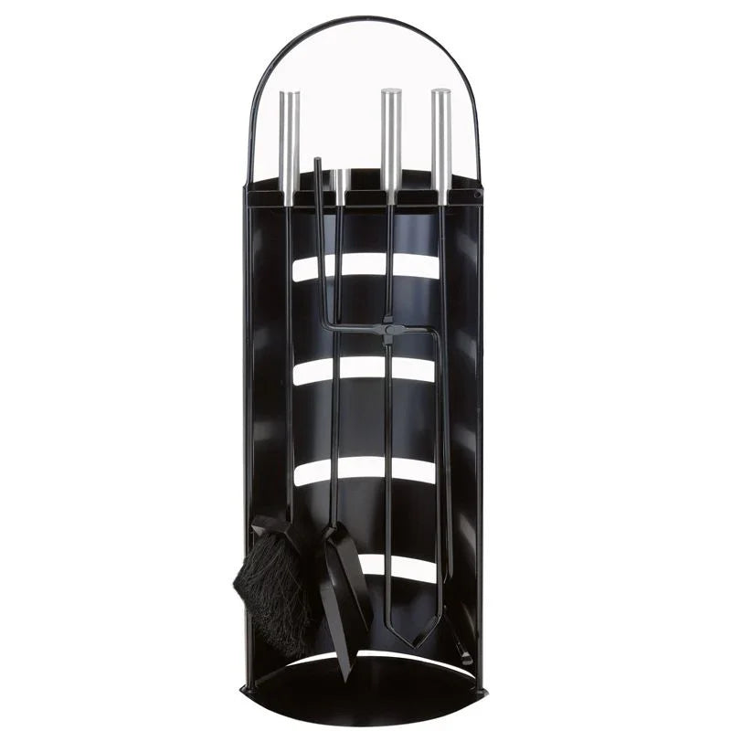 Home&Styling Openhaardset Rvs Zwart - 5 Delig