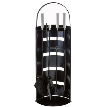 Home&Styling Openhaardset Rvs Zwart - 5 Delig