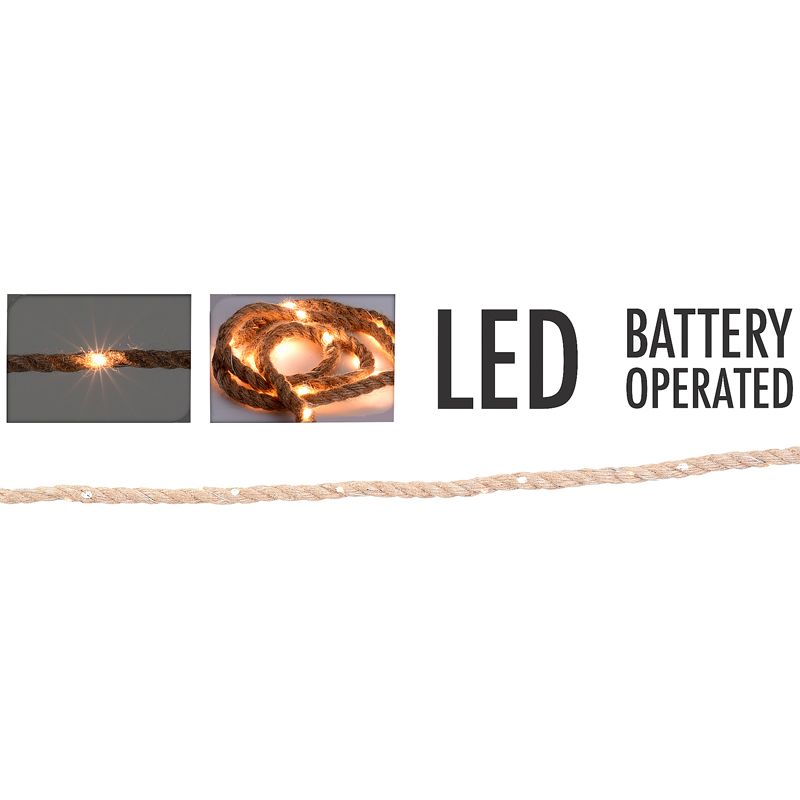Jute Touw Met Ledverlichting - 1.50 Meter