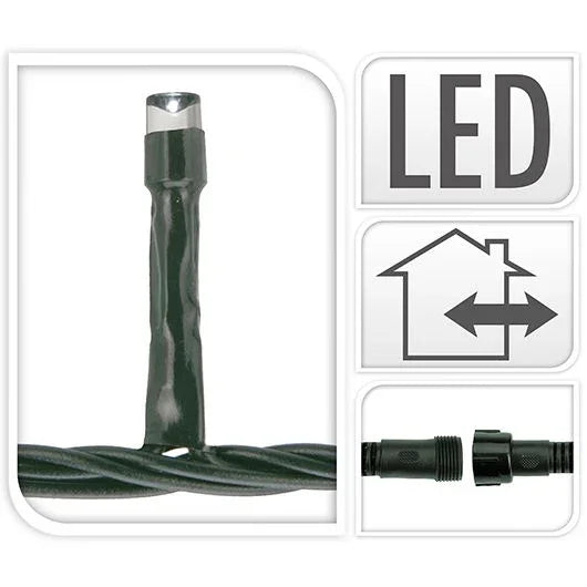 Decorativelighting Koppelbare Kerstverlichting - 100 Led - 7.5M - Extra Warm Wit