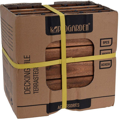 Progarden Houten Terrastegel - Acacia - 30X30Cm - Set Van 9 - 0.81M2