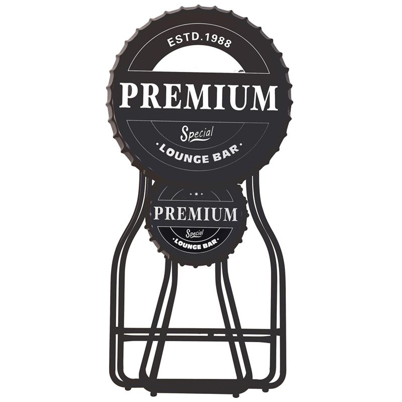 Bartafel Met 2 Stoelen - Zwart