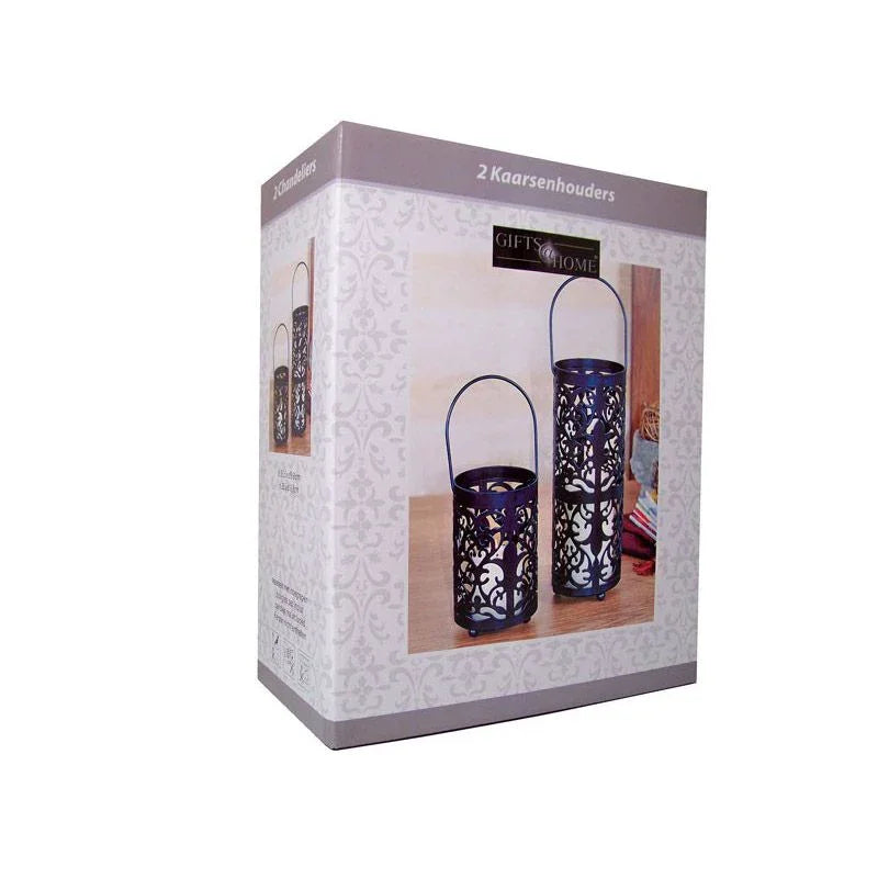 Gifts@Home Kaarsenhouders - Nostalgie - Set Van 2