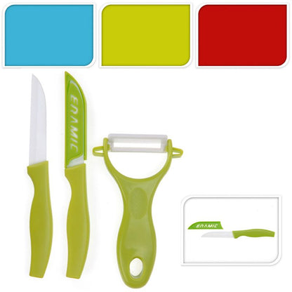 Excellent Houseware Keramische Schilmessen - Rood