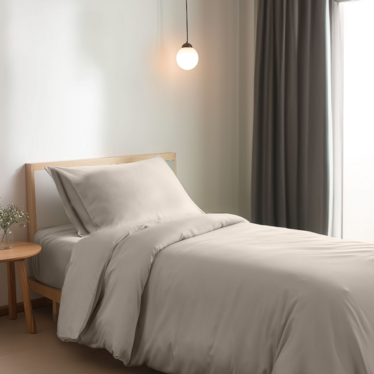 Eenpersoons Beddengoedset - Soft Taupe