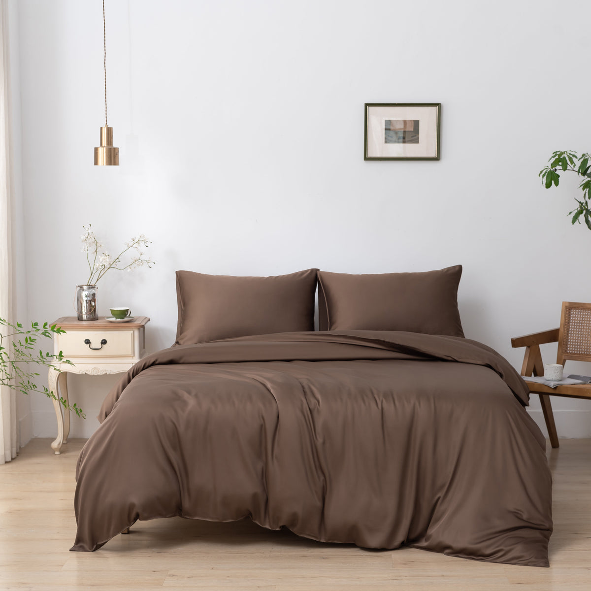 Beddengoedset 1-Persoons - Coffee Brown