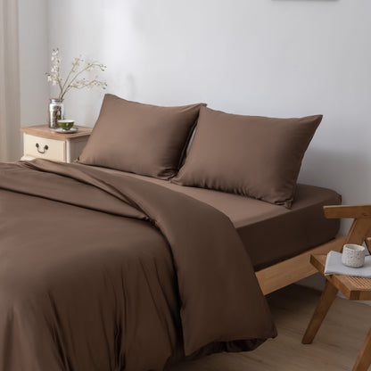 Beddengoedset 1-Persoons - Coffee Brown