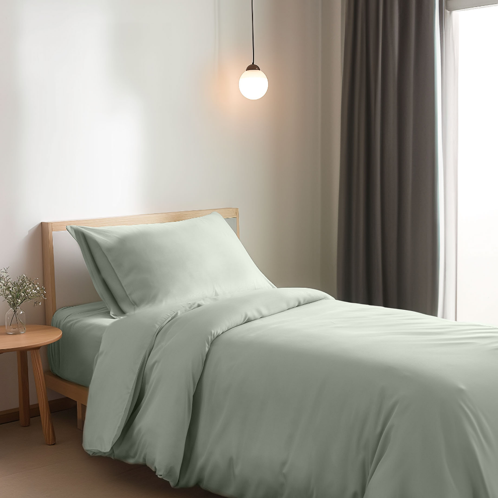 Beddengoedset 1-Persoons - Sage Green