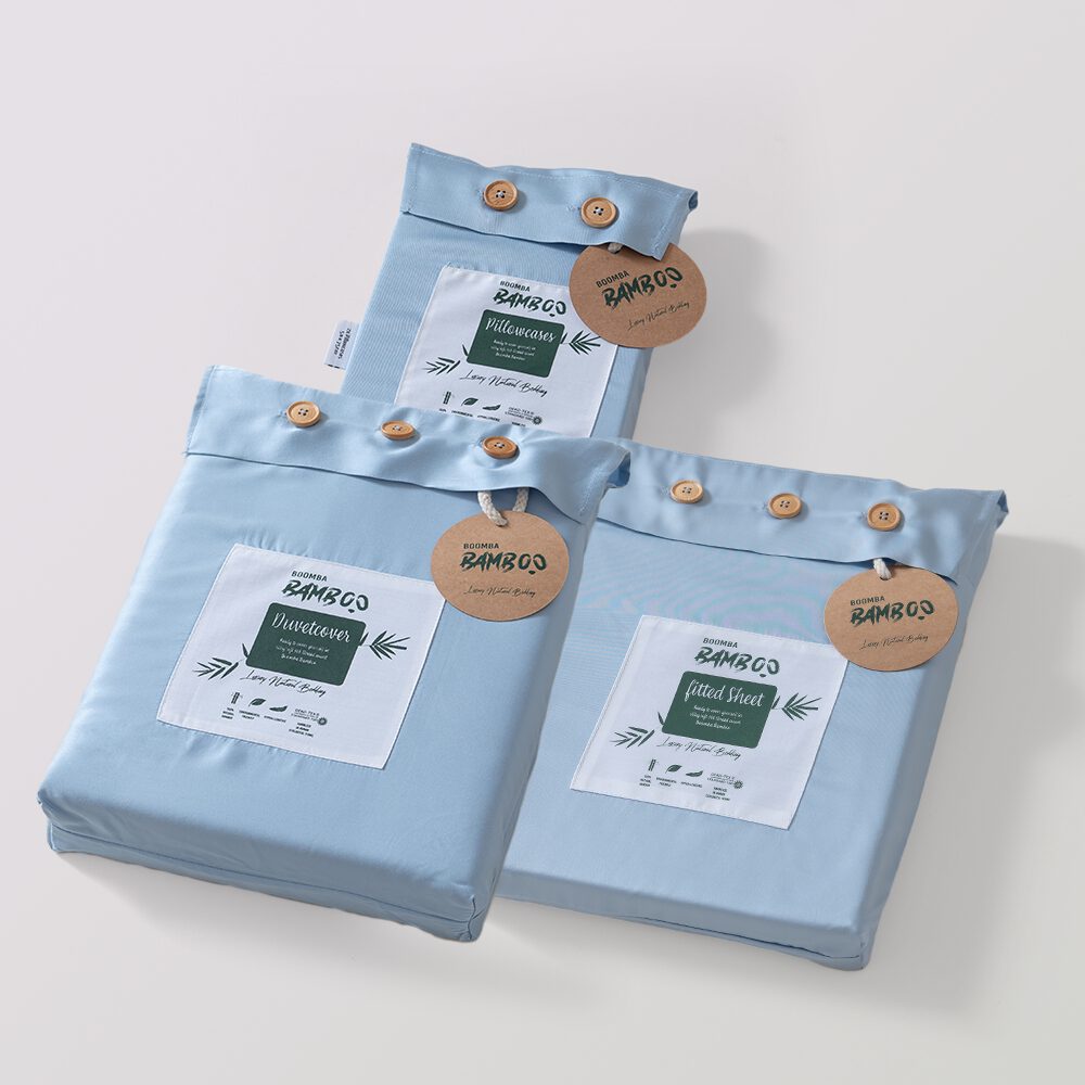 Tweepersoons Beddengoedset Xl - Sky Blue