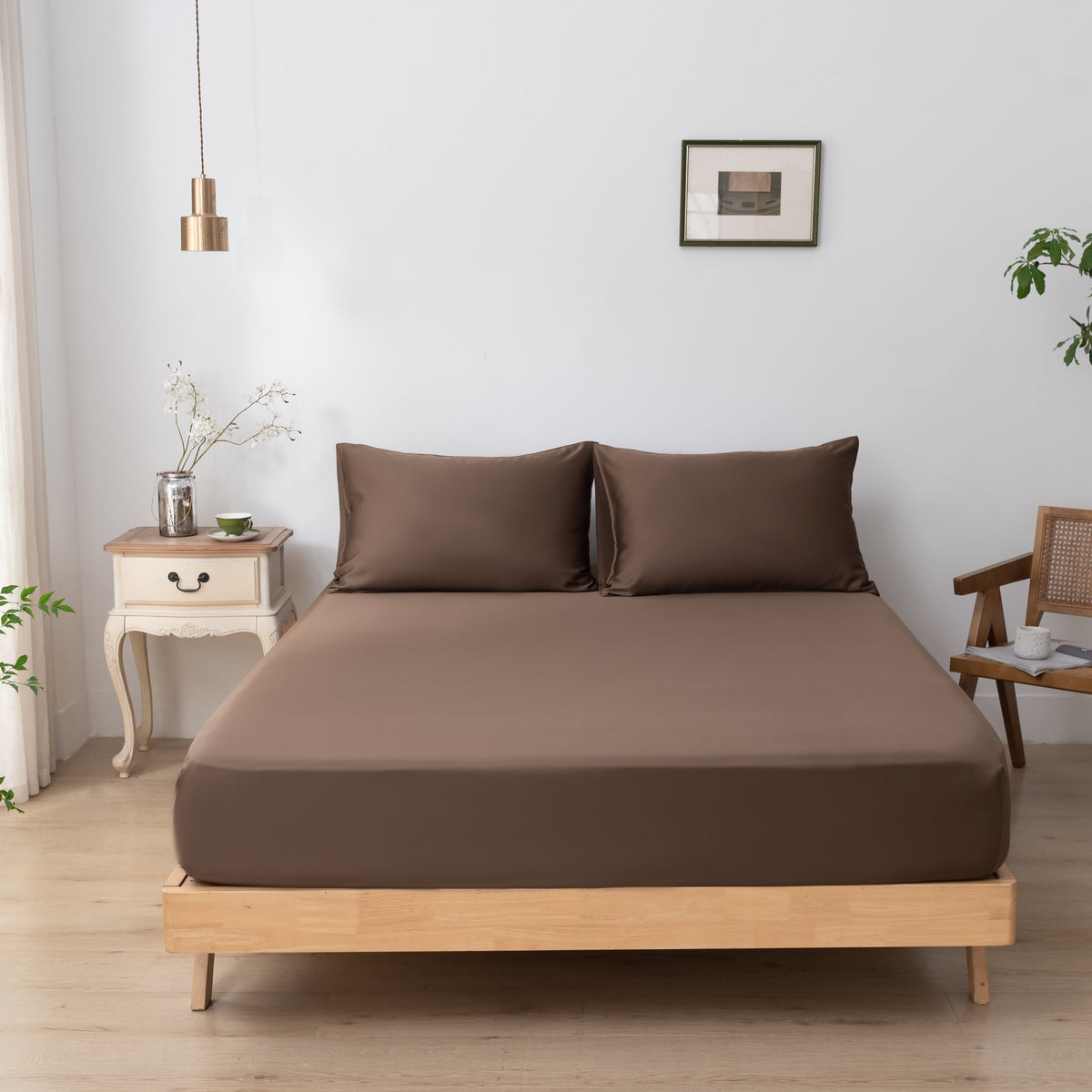 Hoeslaken 90X220 - Coffee Brown - Premium