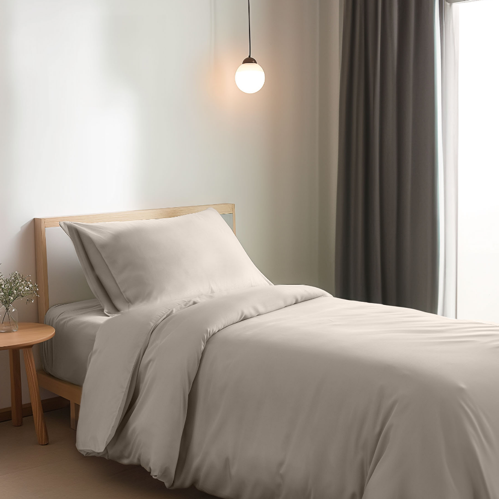 Beddengoedset 1-Persoons Xl - Soft Taupe