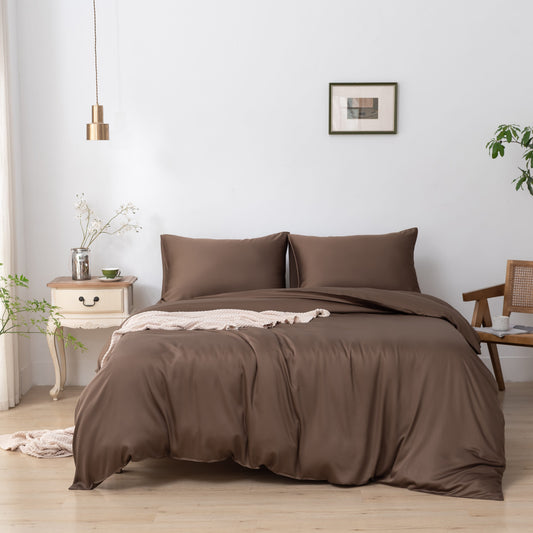 Beddengoedset 1-Persoons Xl - Coffee Brown