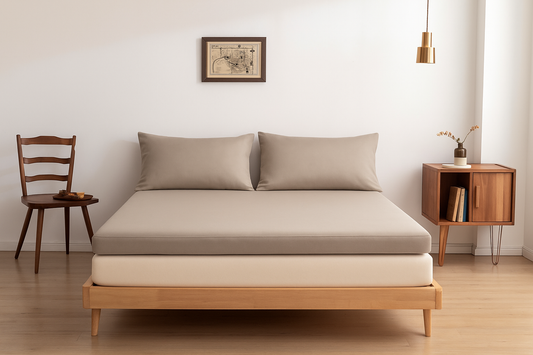 Topper Hoeslaken 200X210 - Soft Taupe - Premium