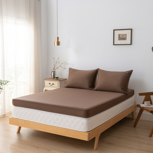 Topper Hoeslaken 180X220 - Coffee Brown - Premium